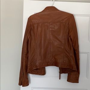 Lucky brand camel brown leather jacket